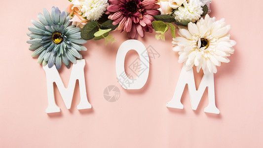 母亲节日MOM字母背景
