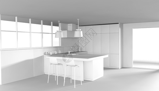 家庭背景素材厨房空间背景设计图片