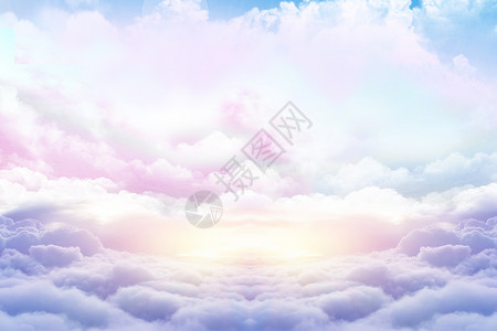 浪漫的天空渐变云彩背景设计图片