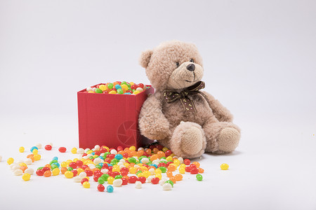 六一礼物六一儿童节毛绒玩具熊背景