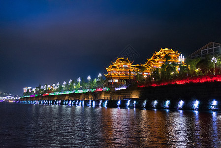 贵州黔东南剑河夜景高清图片