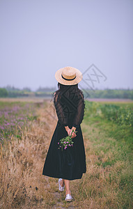 白色女神田园乡村风女神写真背景