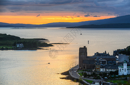 苏格兰著名海滨小城奥本高清图片