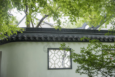 中式庭院背景图片