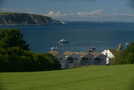 英国英伦英格兰南部海滨小镇斯沃利奇海岸风光背景