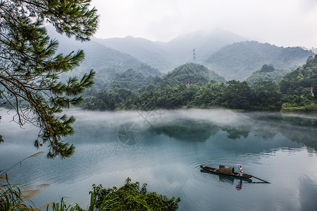 雾漫小东江图片