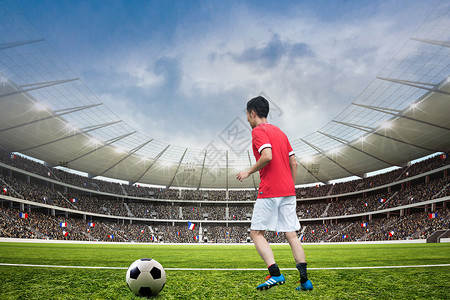 国足素材足球杯比赛现场设计图片