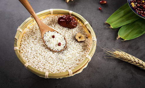 红枣米饭风味端午节粽子背景