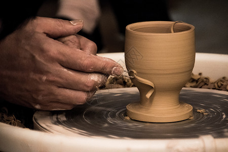 陶瓷煲传统制陶手艺背景