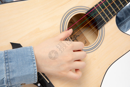 弹吉他的手势背景图片