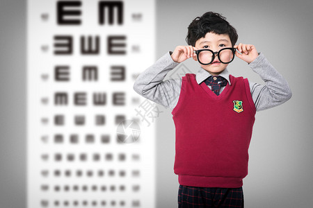 保护视力近视儿童高清图片