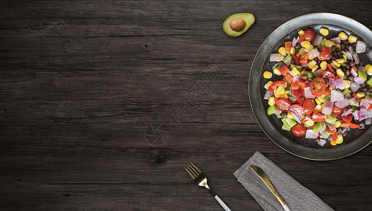桌上的蔬菜美食海报背景设计图片