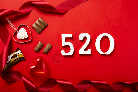 情人节巧克力礼盒520情人节背景