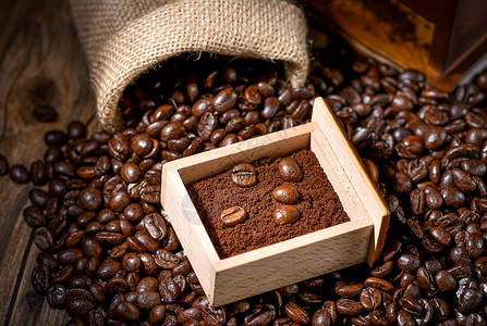 咖啡豆南山咖啡猫塔高清图片