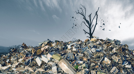 废弃塑料环境污染设计图片