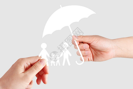 撑雨伞家庭保险设计图片