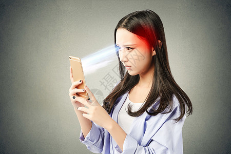 手机头发素材手机辐射的危害设计图片