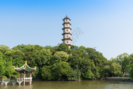 温州江心屿江心寺浙江温州江心屿风光背景