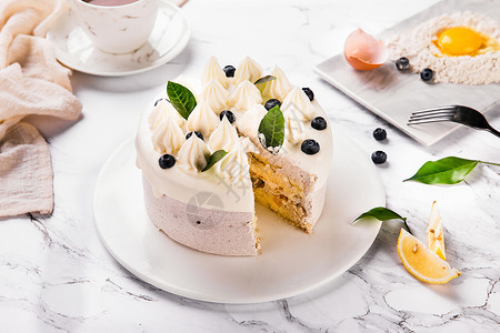 蝴蝶结蛋糕奶油水果蛋糕背景
