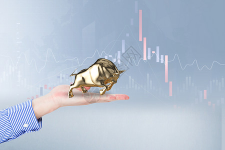 创意牛市股票投资背景图片