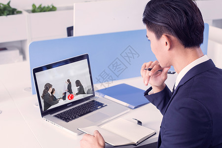 视频交流视频会议设计图片