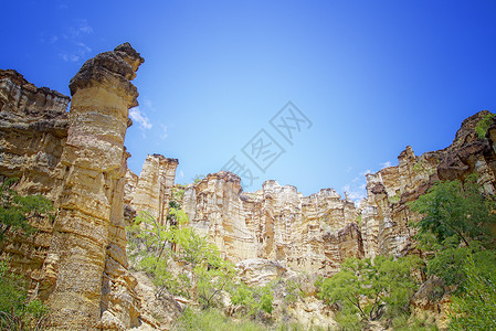 喀斯特悬崖云南元谋土林背景