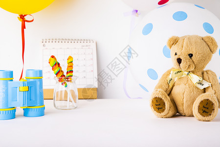 儿童玩具熊玩具儿童节创意摆拍背景