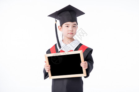 儿童小女孩毕业服手持小黑板展示图片