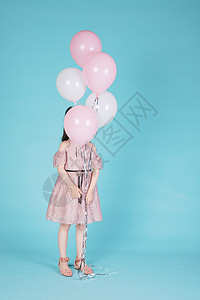 小女孩儿童节气球人像高清图片