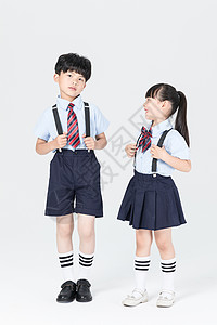 穿着校服的儿童同学学前教育图片