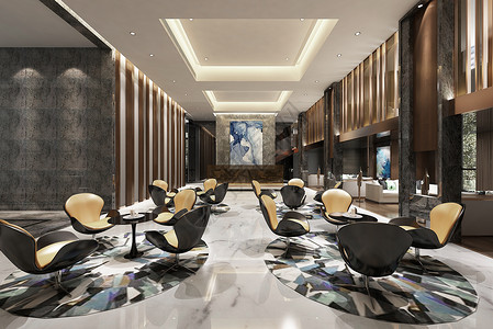 软绵绵的座椅现代咖啡厅餐厅喝茶区酒店饭店办公区卡座效果图背景