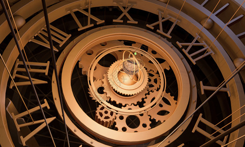18世纪炫酷科幻时钟背景设计图片