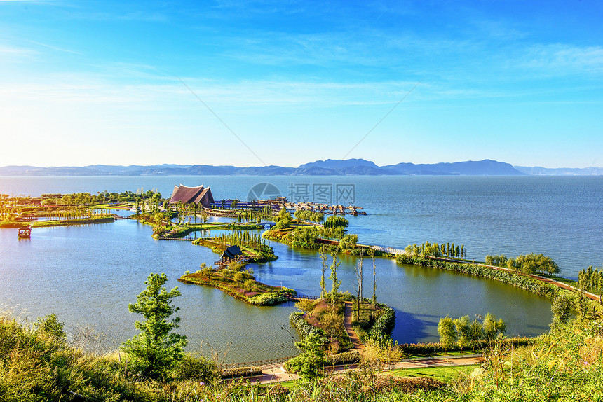 云南昆明滇池全景