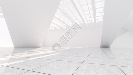 白色空盘子建筑空间场景设计图片