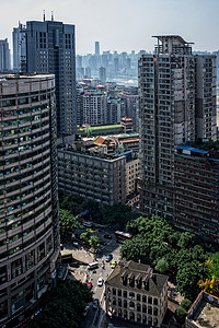 重庆高楼层层叠叠背景图片