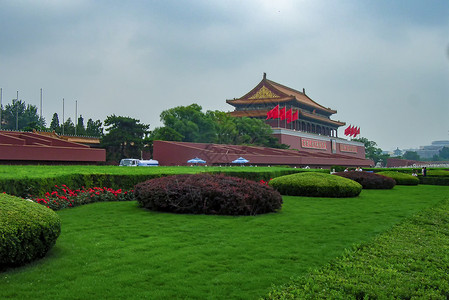 北京天安门广场侧影高清图片