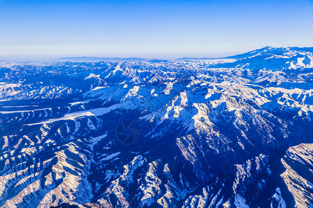 冰川地貌高空俯瞰雪山风景背景