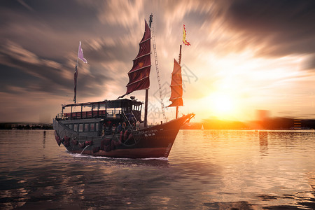 帆船美甲素材企业文化背景设计图片