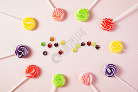 彩色棒棒糖六一儿童节背景设计图片