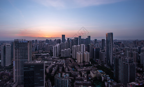 市中心夜景素材免费下载成都市武侯区的日落背景