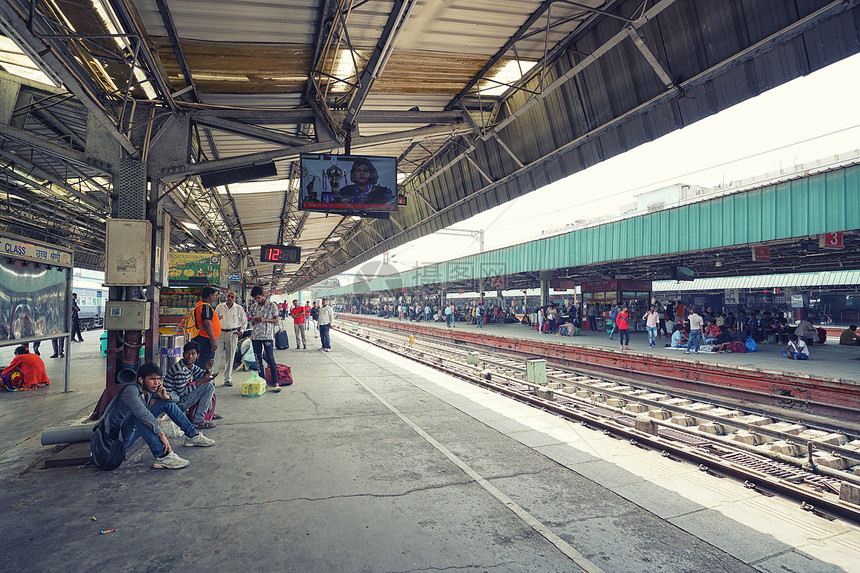 印度德里火车站月台图片