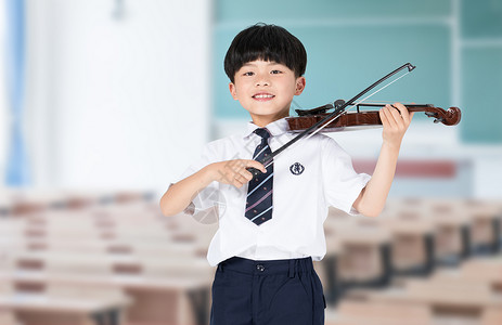 拉小提琴插画音乐教育设计图片