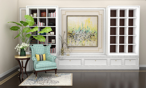 欧式沙发椅室内家居背景设计图片