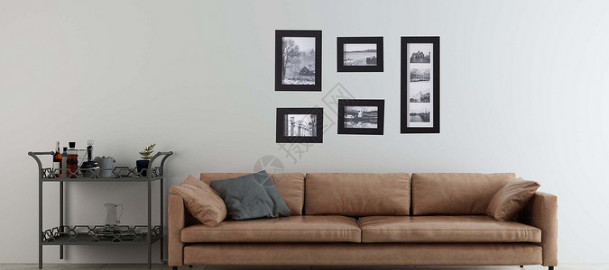 简约欧式沙发椅客厅一角设计图片