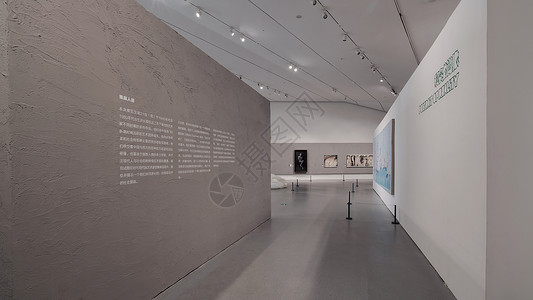 奔驰展厅博物馆看现代艺术展览背景