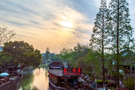 西塘建筑风光背景图片