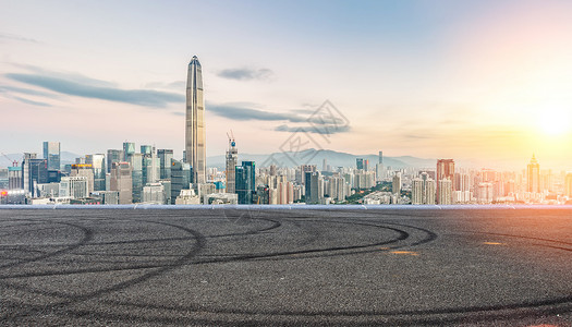 广阔平台城市公路背景设计图片