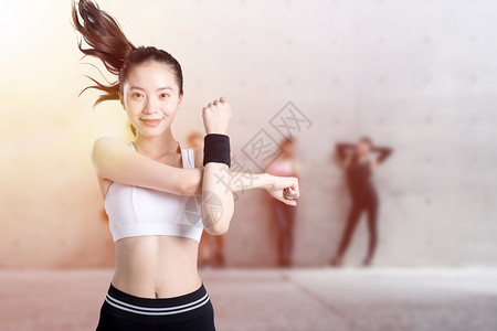 户外运动女性户外健身设计图片