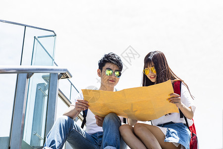 情侣旅游上海背景图片