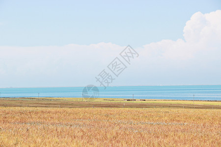 青海湖蓝天苏干湖高清图片